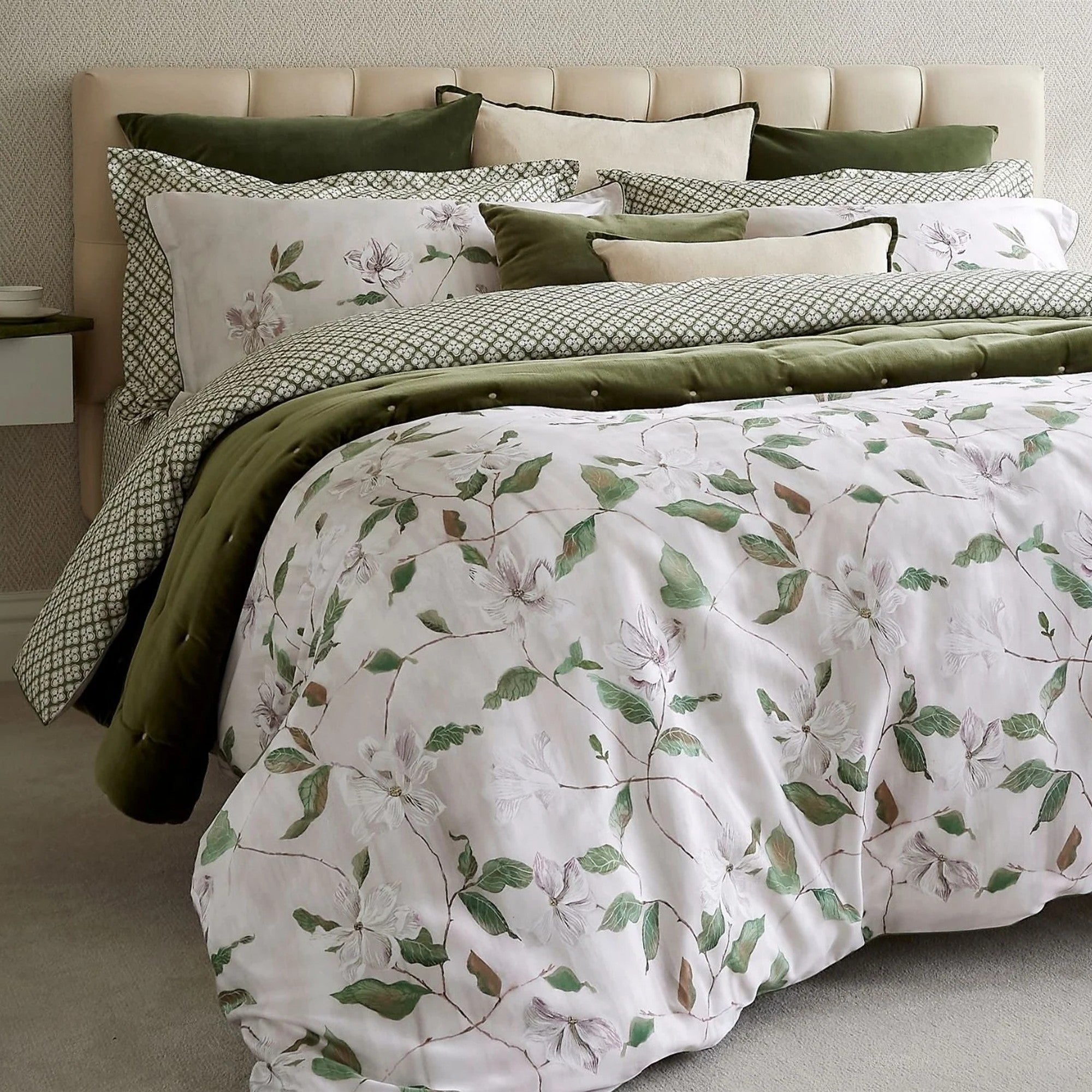 Magnolia Duvet Cover Sets in Olive