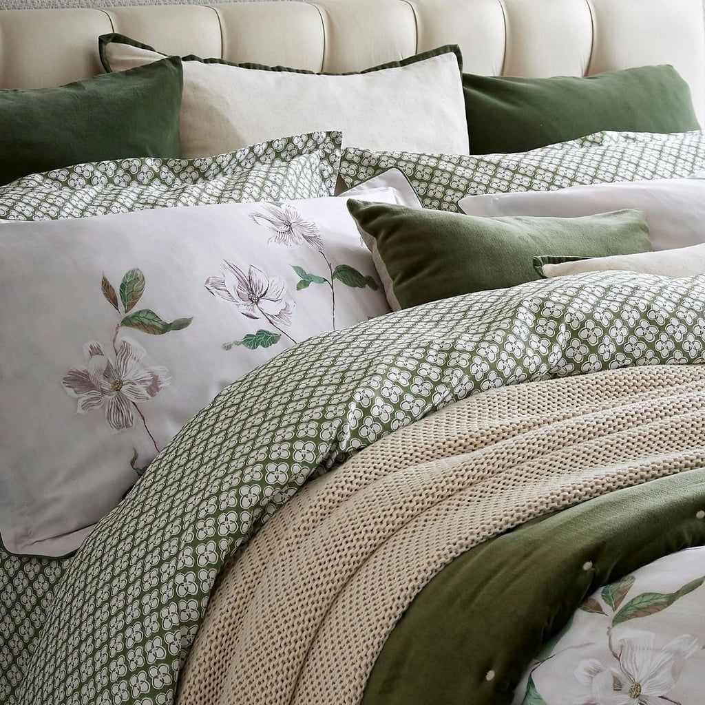 Magnolia Duvet Cover Sets in Olive