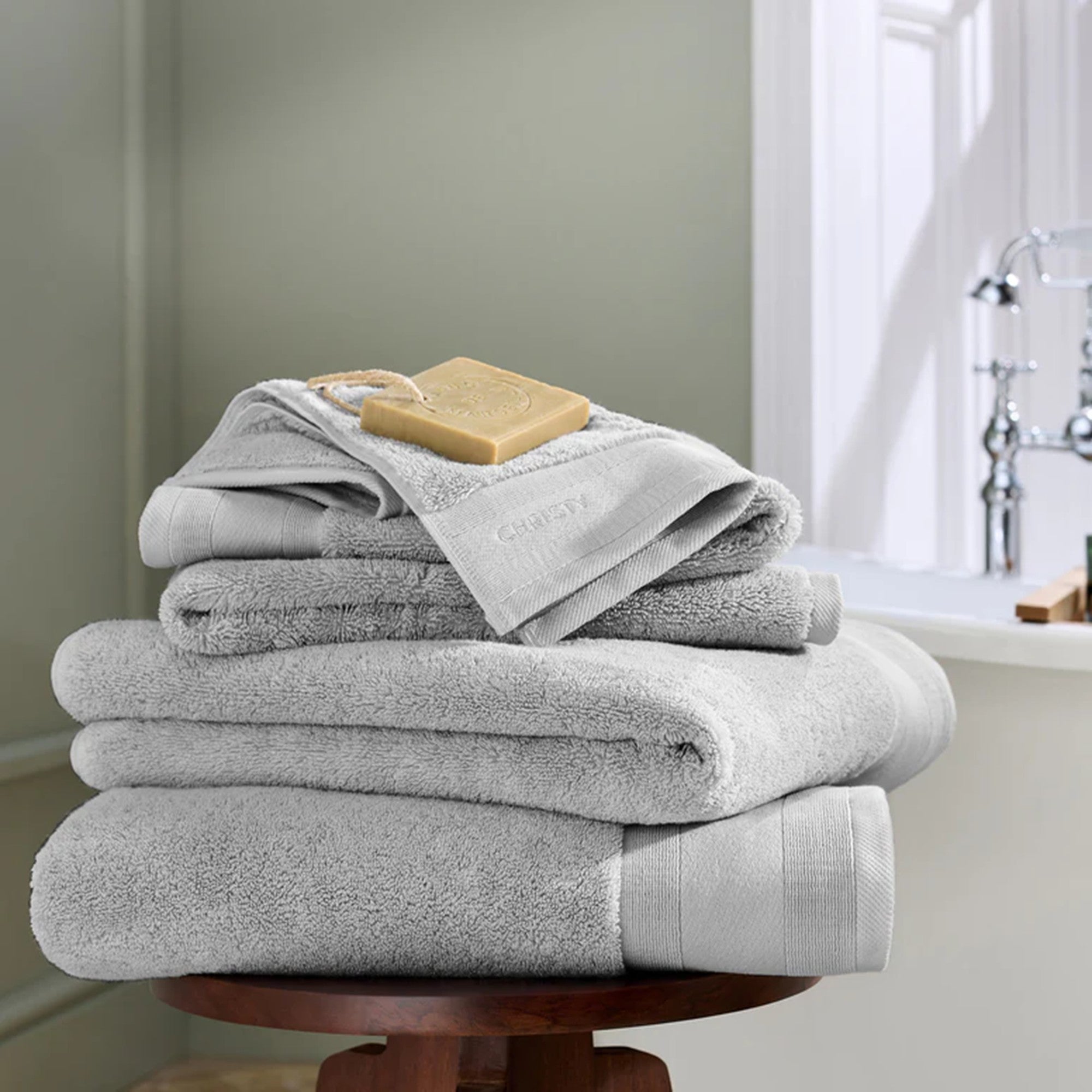 Christy "Signature" Bath Towels Collection in Platinum