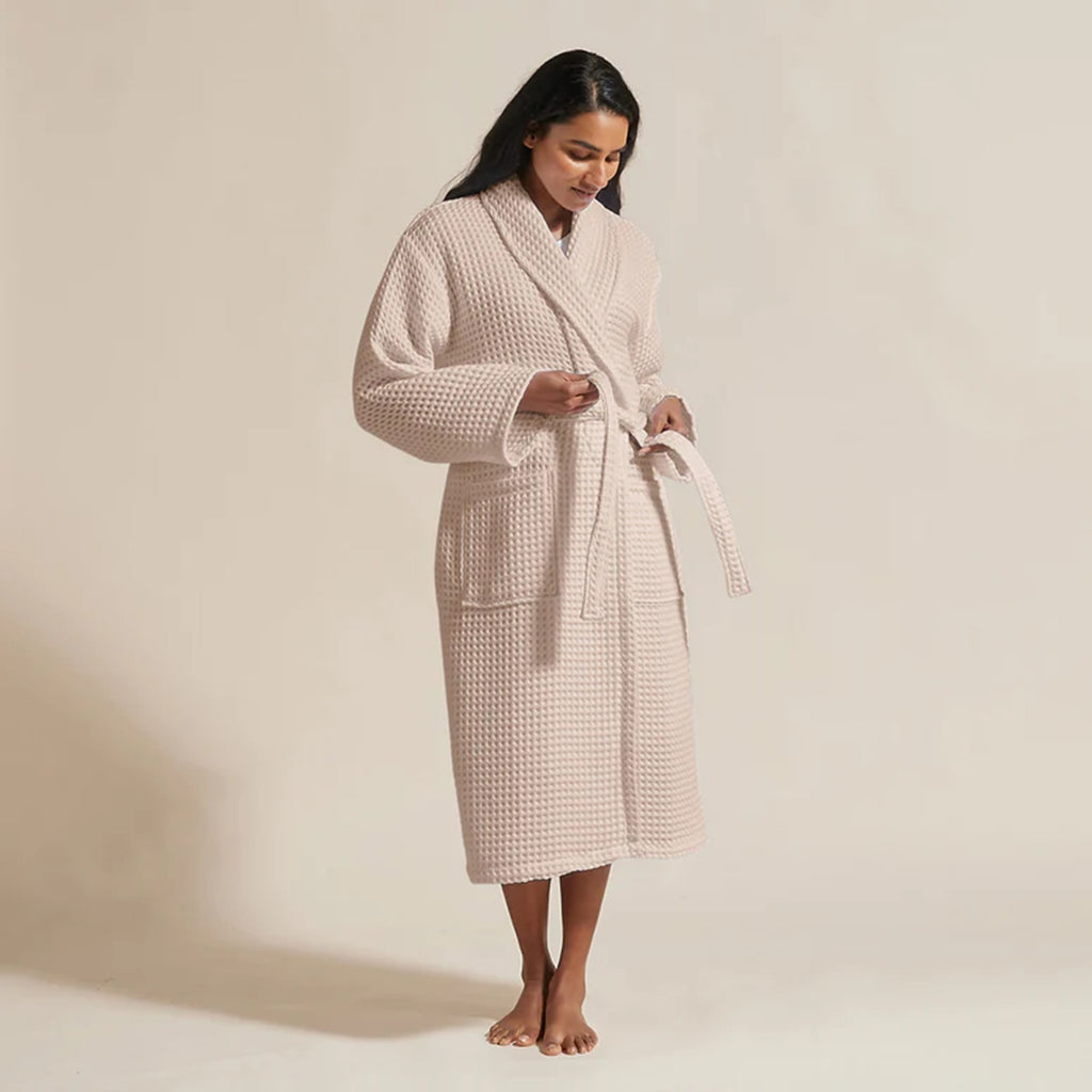 Christy "Waffle" Bathrobe in Blush