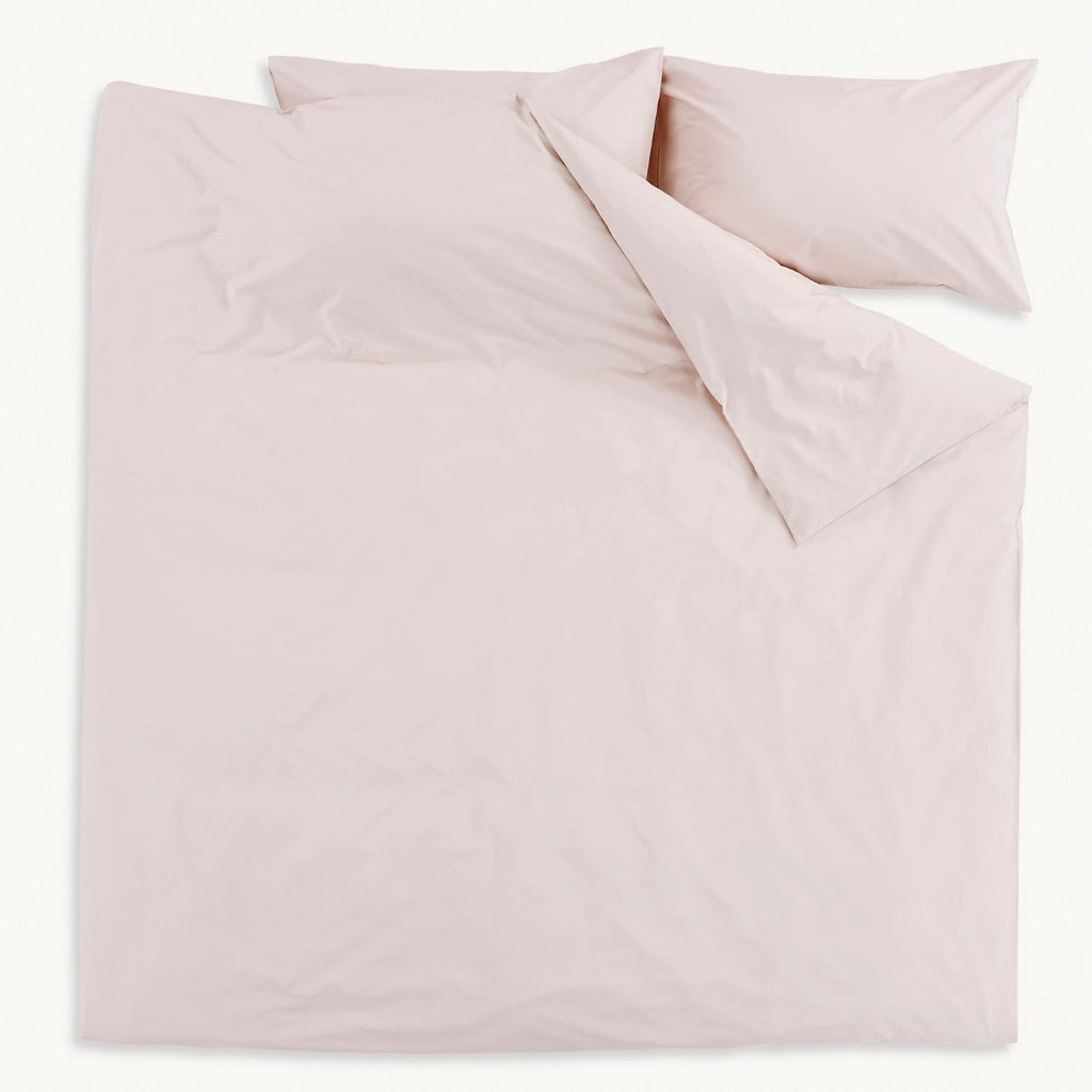 200TC Organic Plain Dyed Sheets & Duvet Covers in Powder Pink