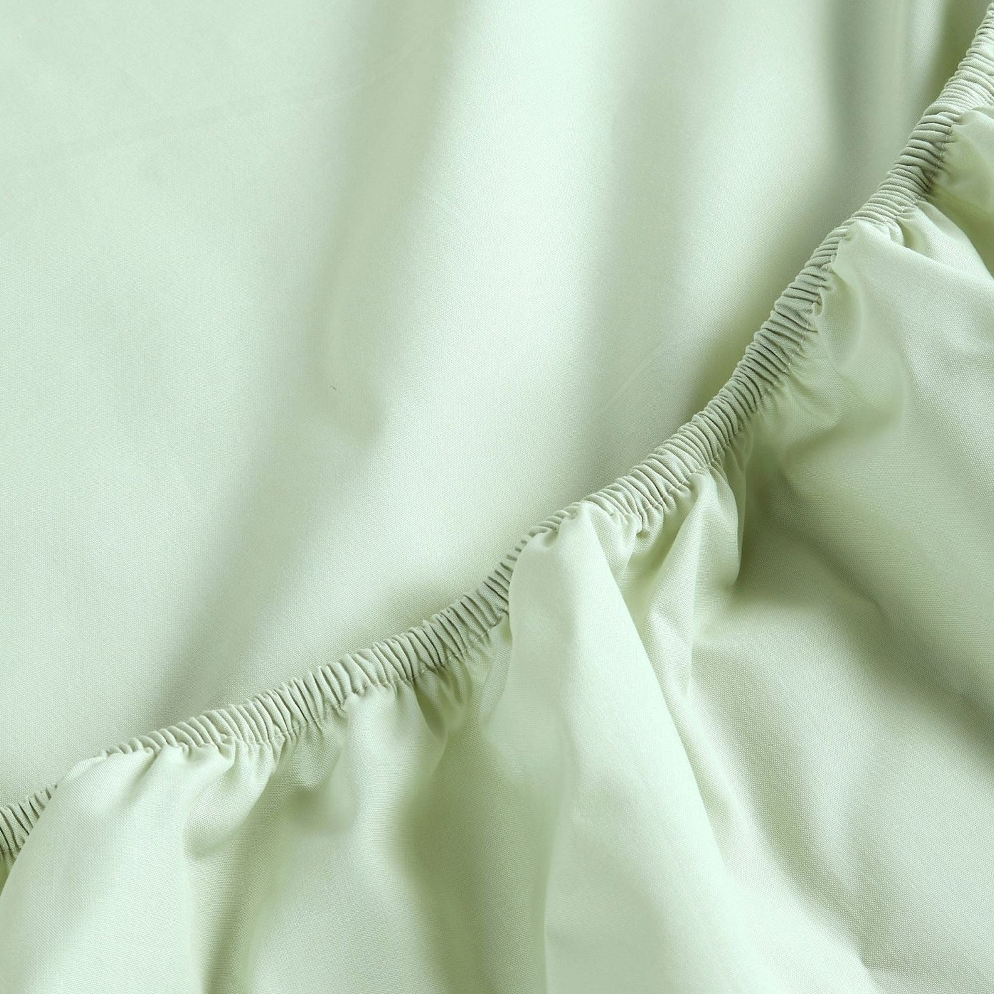 200 TC Organic Fitted Sheet in Sage