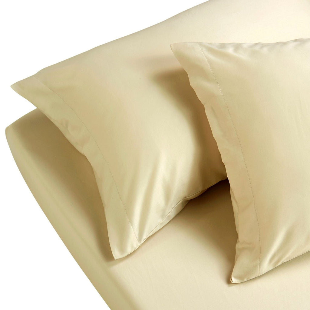 400 TC Sateen Plain Dyed Sheets in Colour Soft Gold