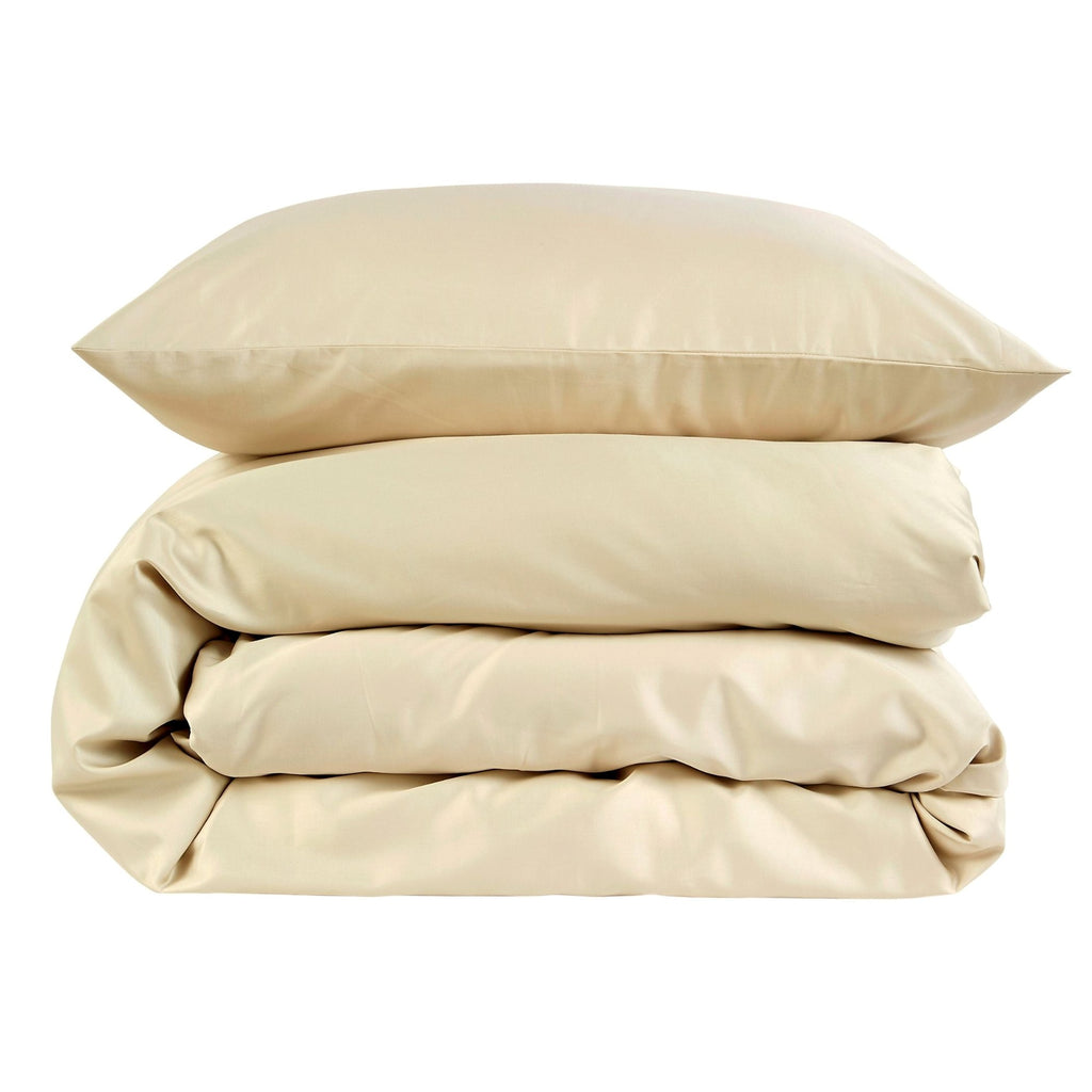 400 TC Sateen Plain Dyed Sheets in Colour Soft Gold