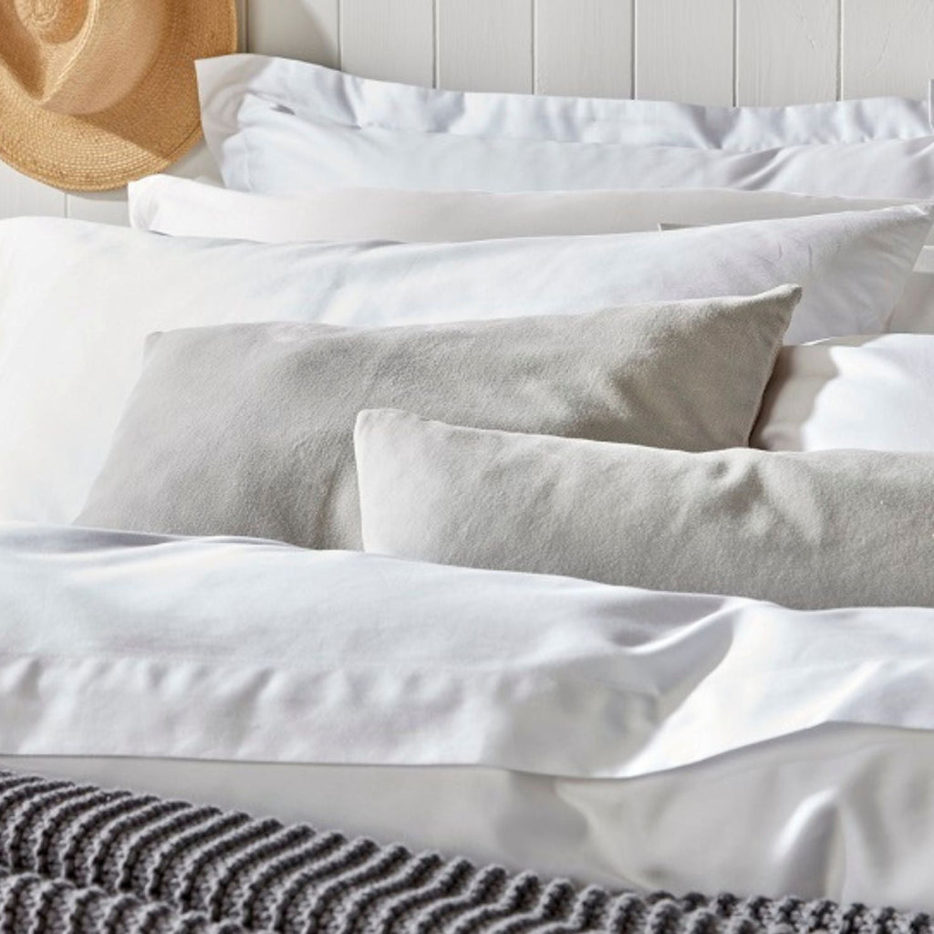 400TC Sateen Duvet Cover in White