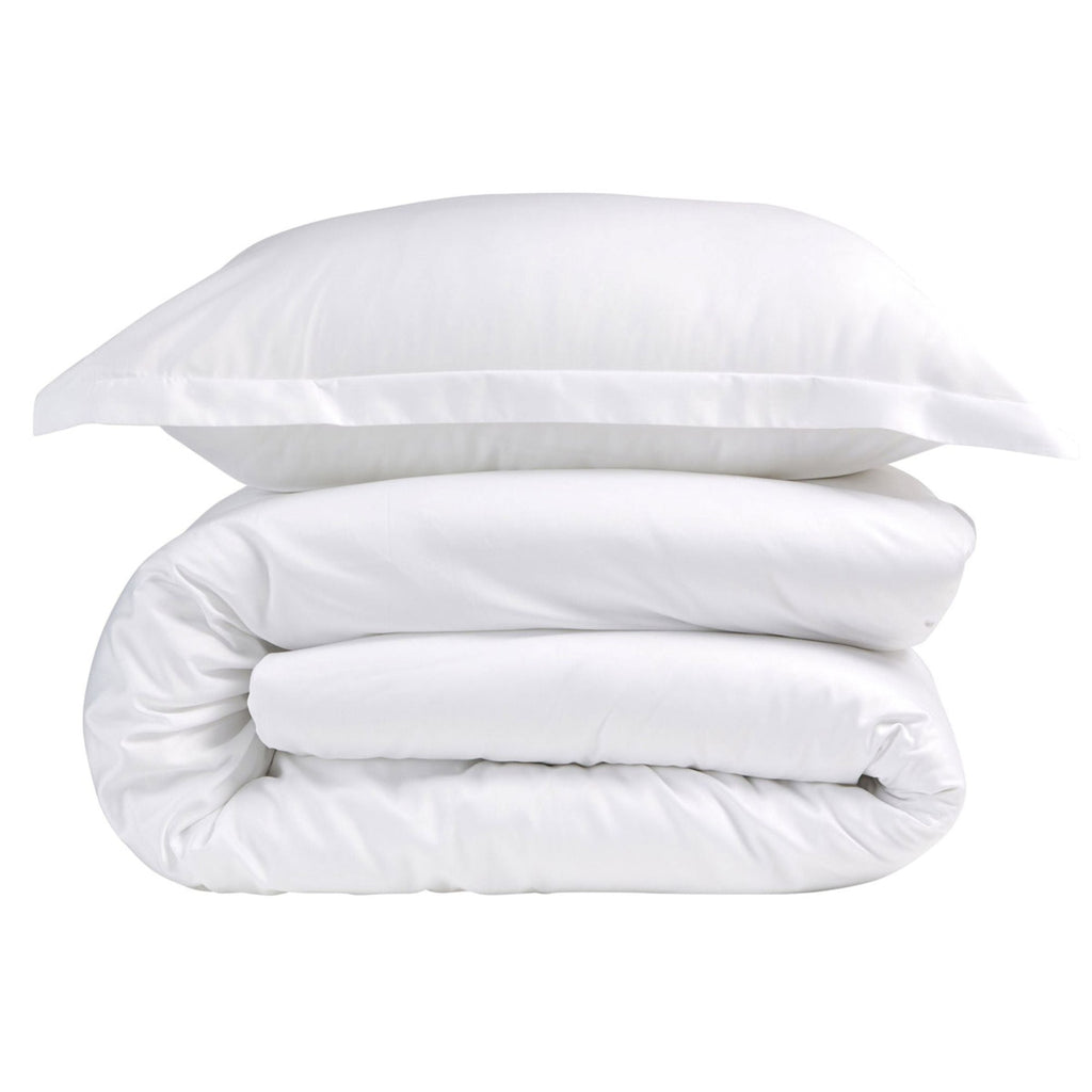 400TC Sateen Duvet Cover in White