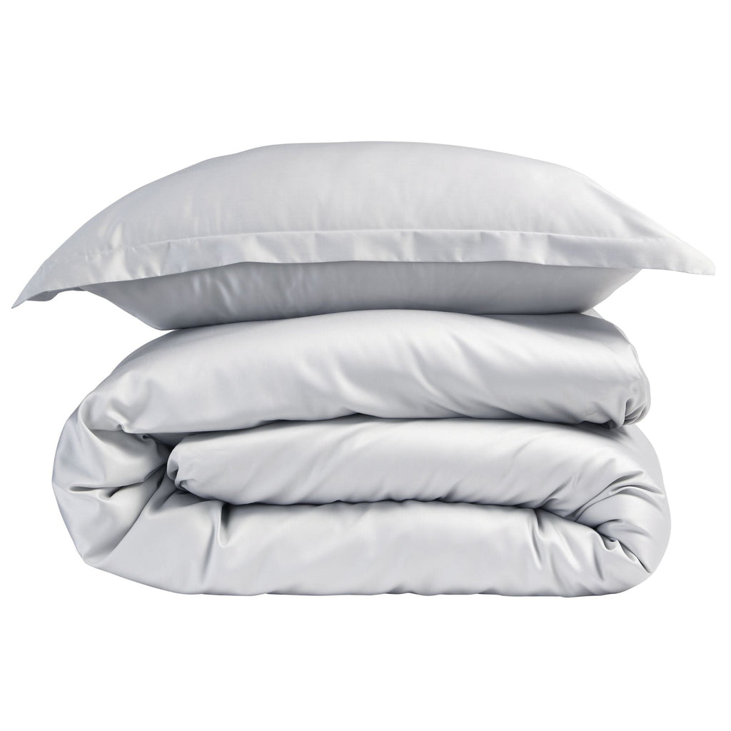 400 TC Sateen Plain Dyed Sheets in Colour Platinum