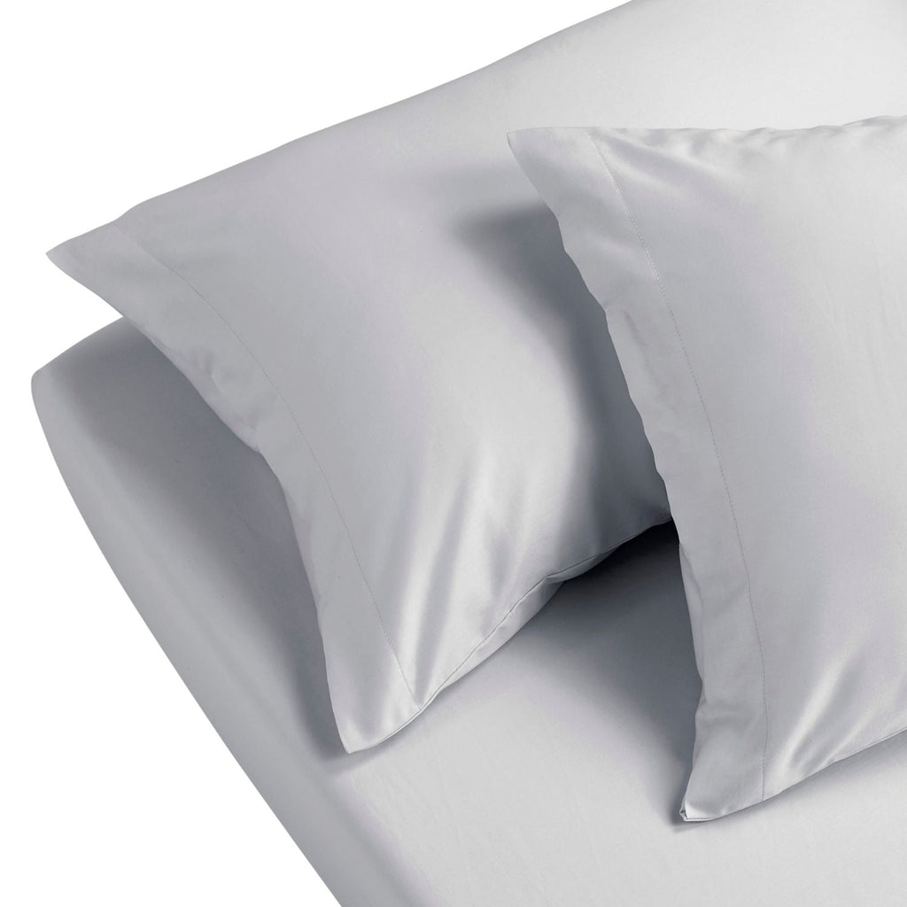 400 TC Sateen Plain Dyed Sheets in Colour Platinum