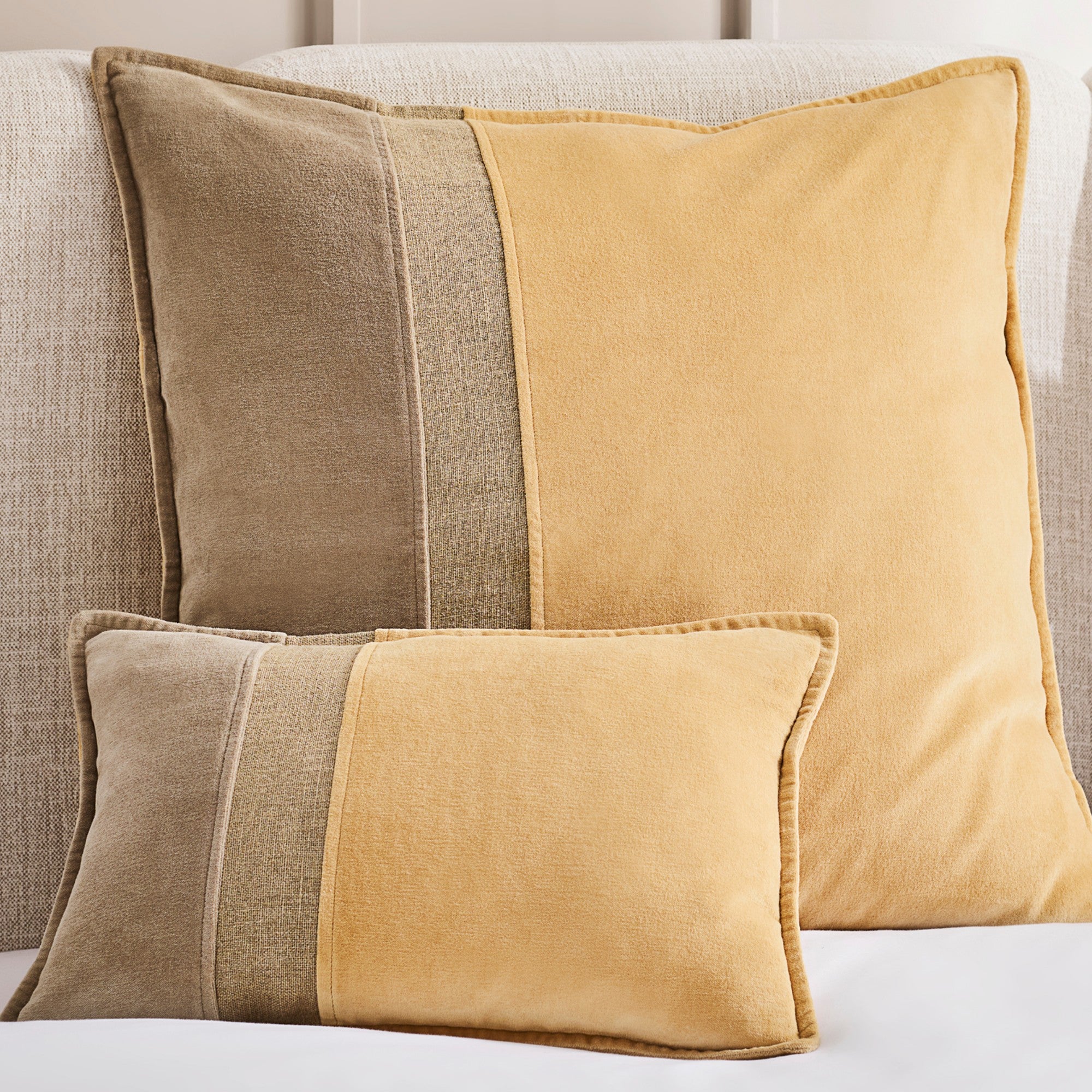Antibes Decorative Filled Cushion in Camel