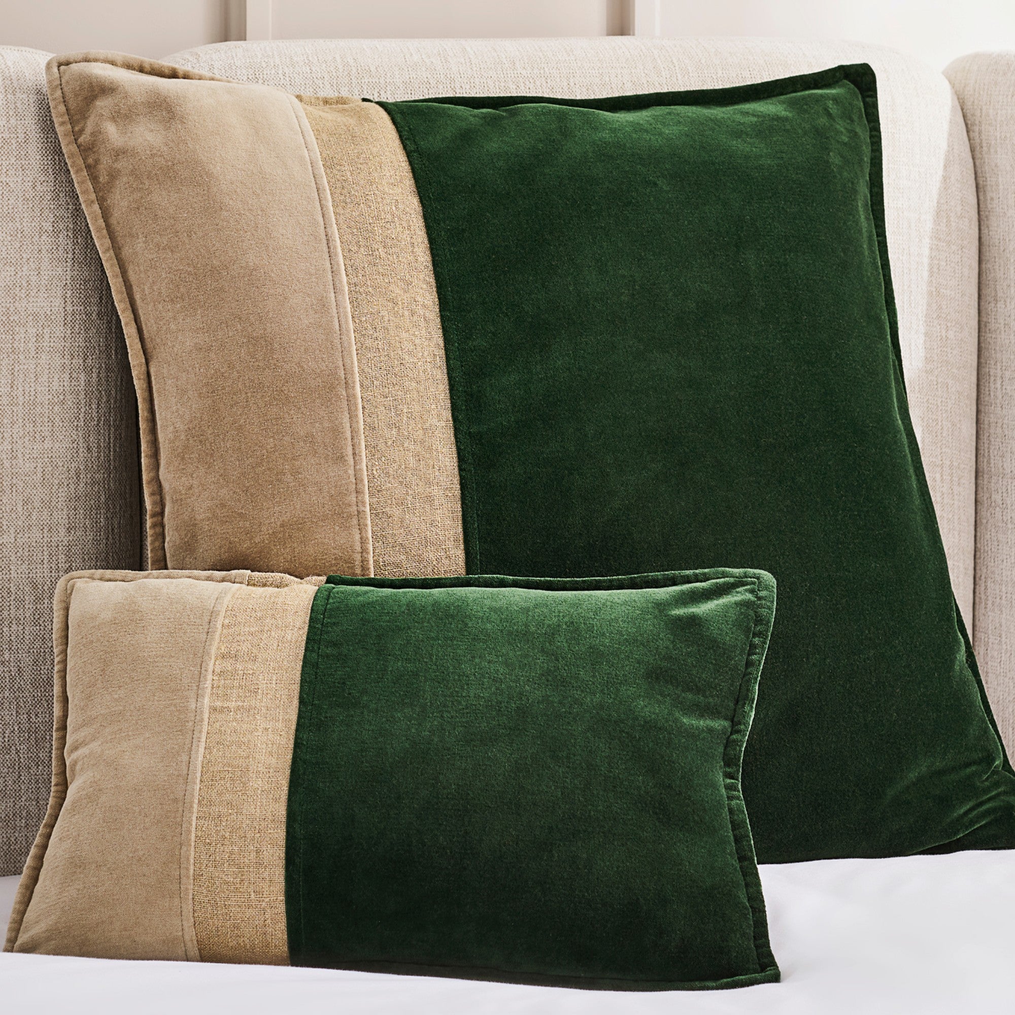 Antibes Decorative Filled Cushion in Forest Green