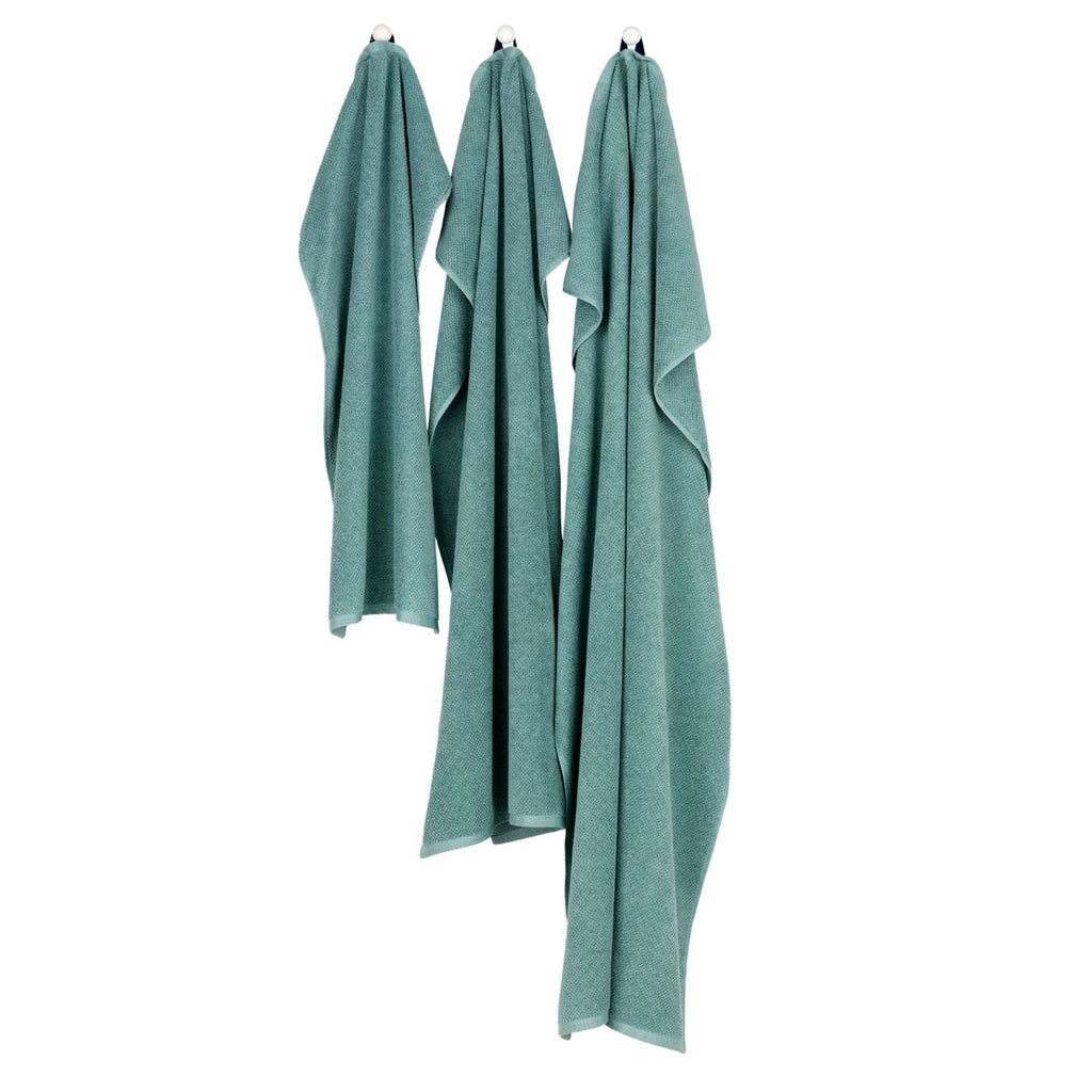 Brixton Bath Towels Collection in Mineral Green