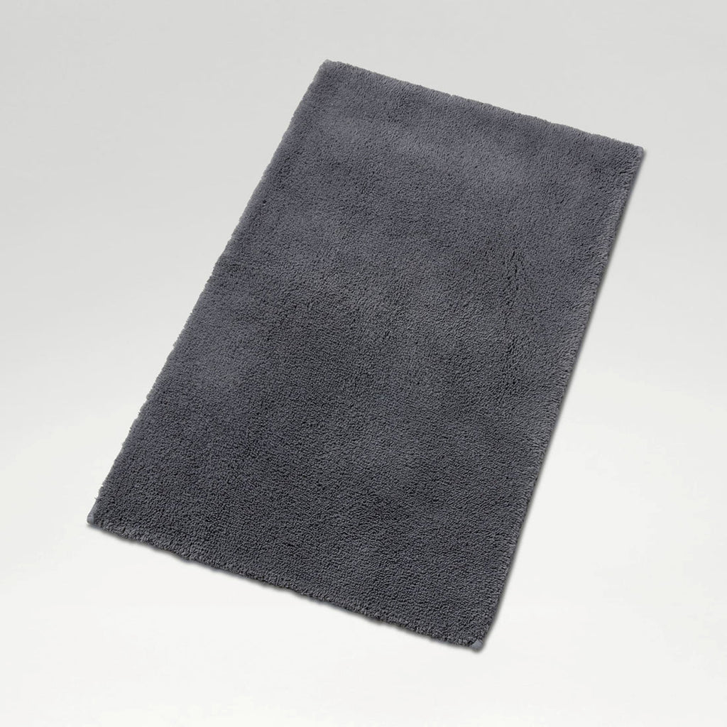 Deep Pile Rubber Back Tufted Bath Rug in Ash Grey