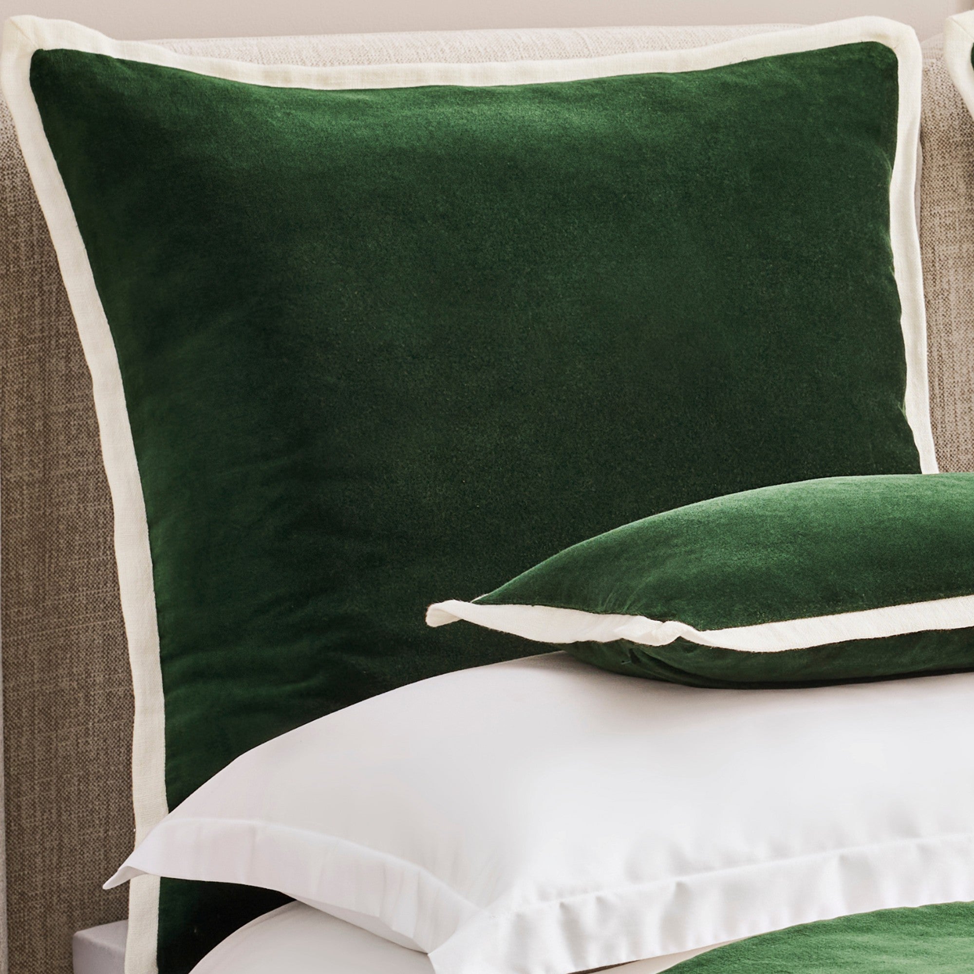 Eltham Cushion Cover in Forest Green