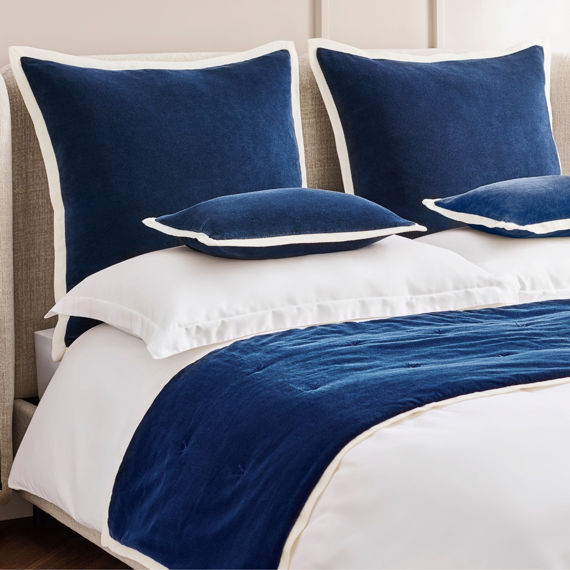 Eltham Cushion Cover in Navy