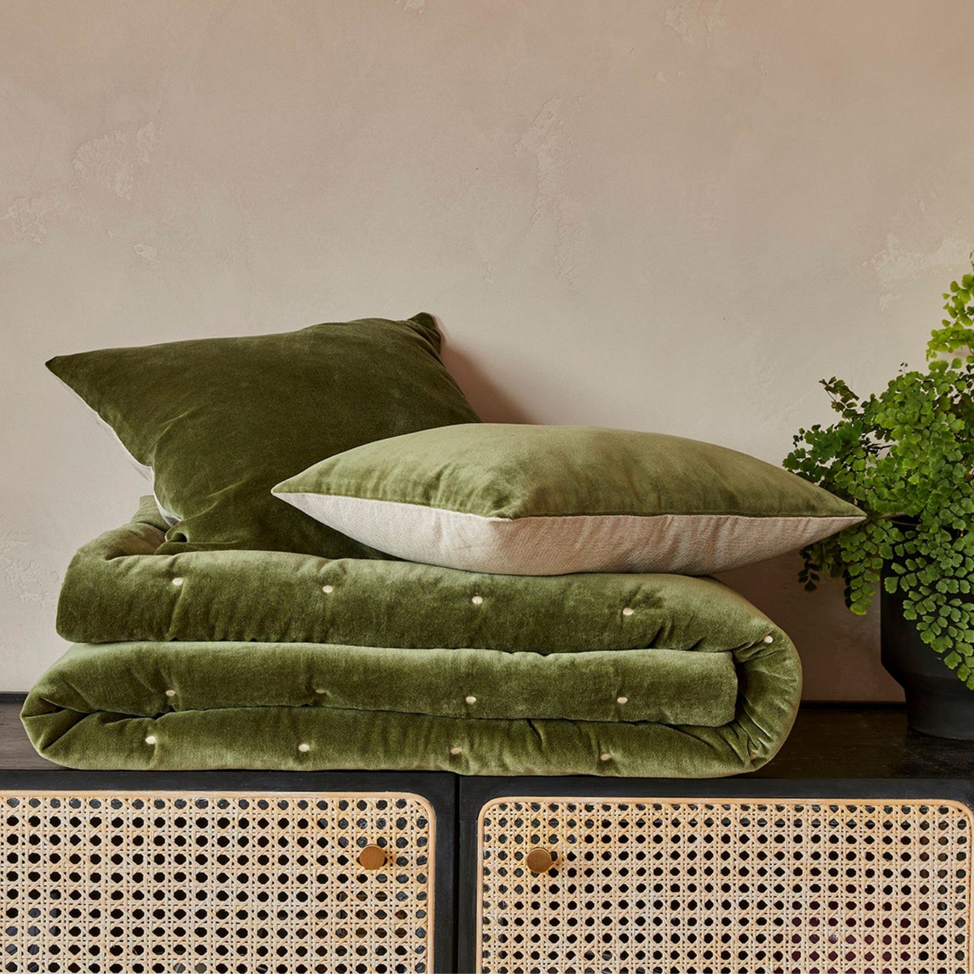 Christy "Jaipur" Throw in Olive