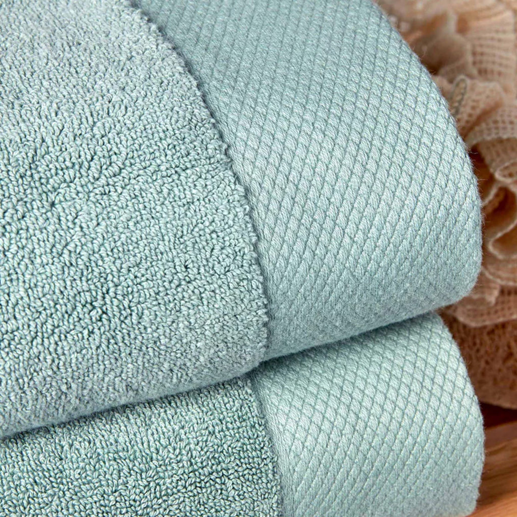 Luxe Bath Towels Collection in Surf Green