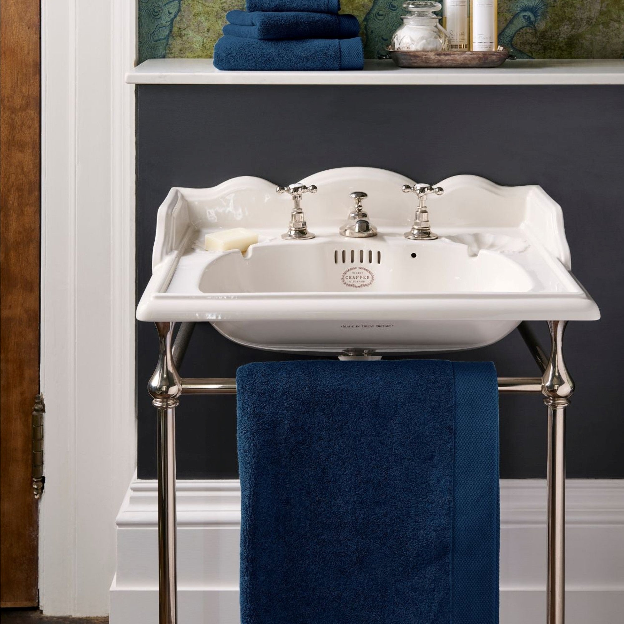 Luxe Bath Towels Collection in Navy Blue