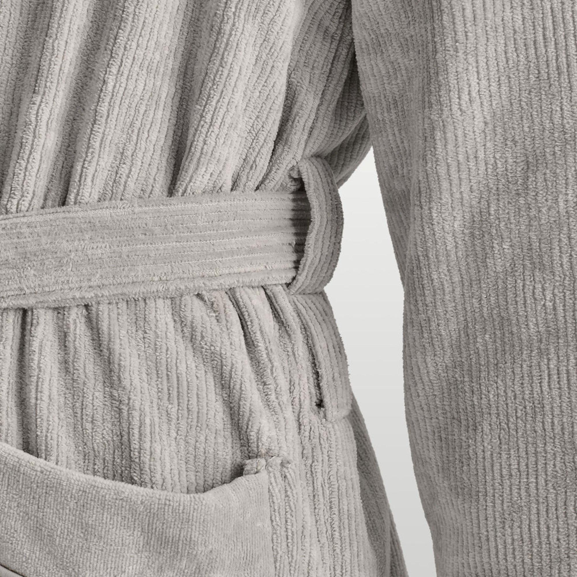 Luxury Egyptian Bath Robe in Dove Grey