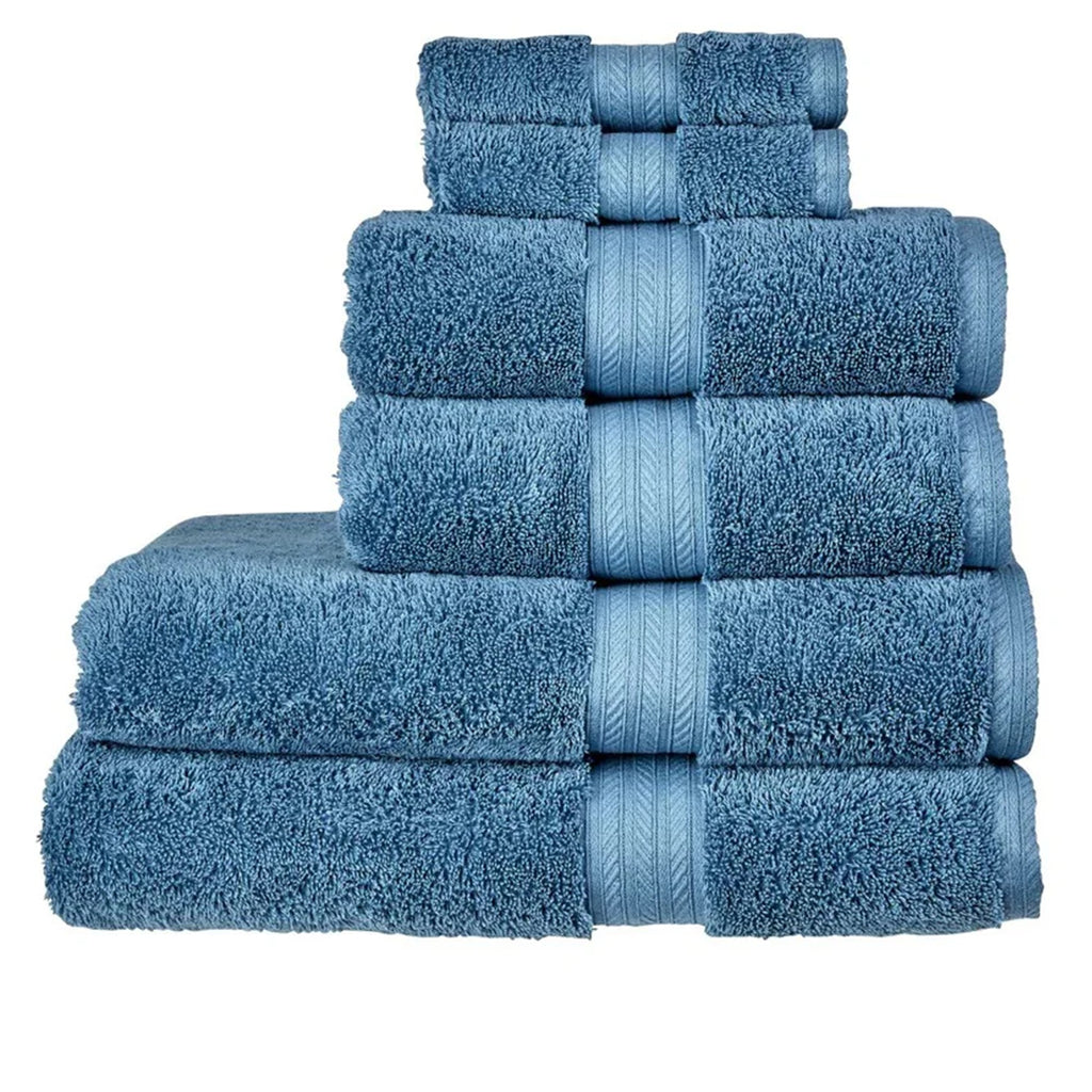 Renaissance Egyptian Cotton Bath Towels Collection in Denim