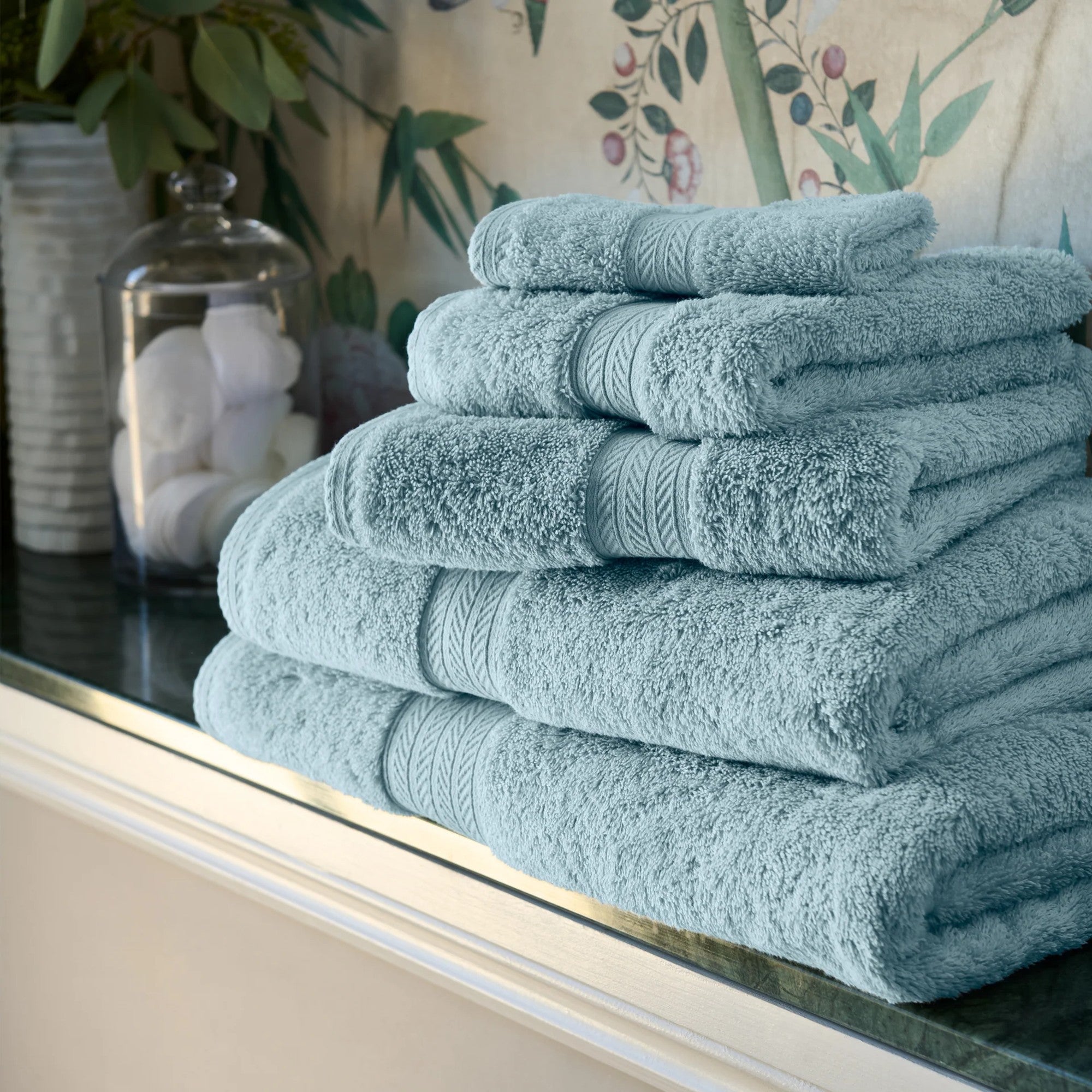 Christy "Renaissance" Egyptian Cotton Bath Towels Collection in Soft Chambray Blue