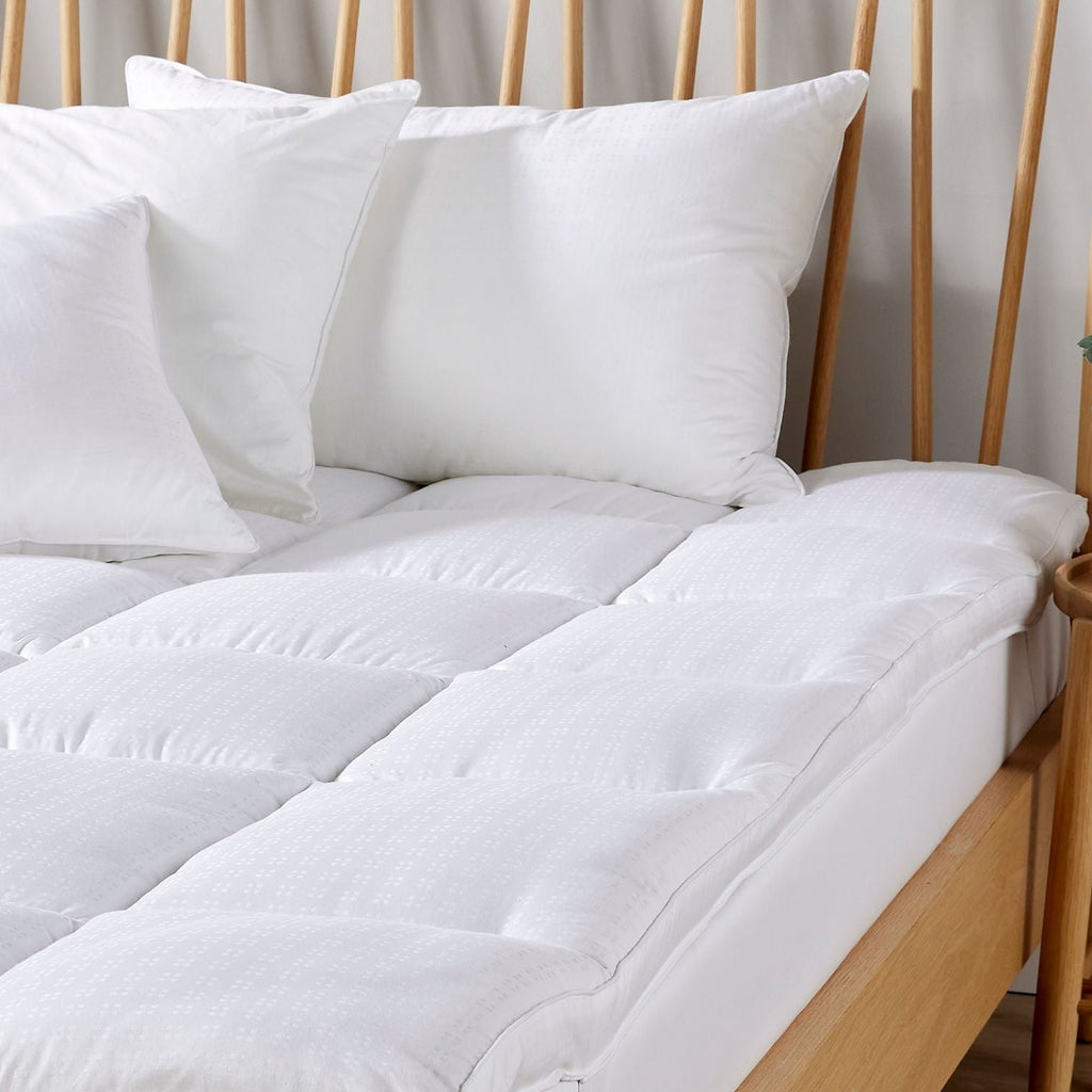 Sateen Touch Anti Allergy Luxury Mattress Topper in White