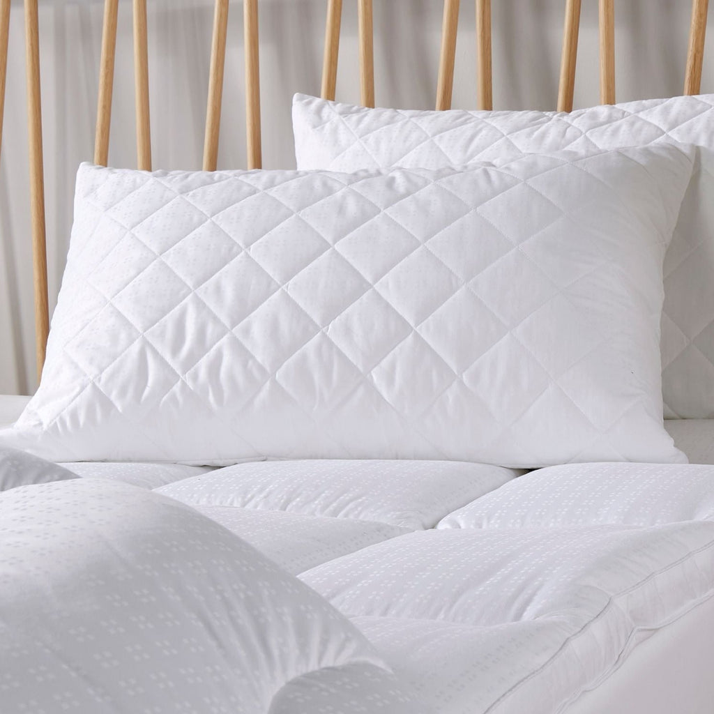 Sateen Touch Anti Allergy Paired Pillow Protector in White