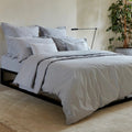 Christy "Stornoway Chambray" Duvet Cover Sets in Silver
