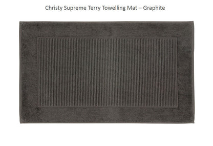 Christy "Supreme" Bath Towels & Mat Collection in Graphite