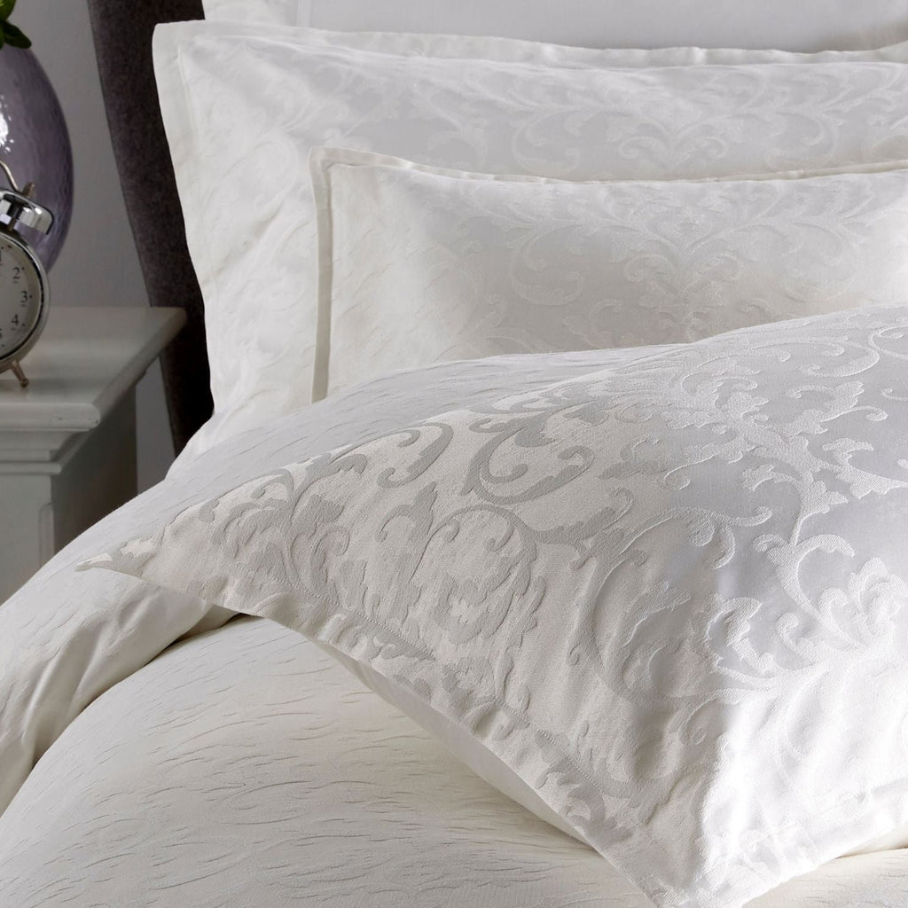 Venice Jacquard Duvet Cover Sets in White