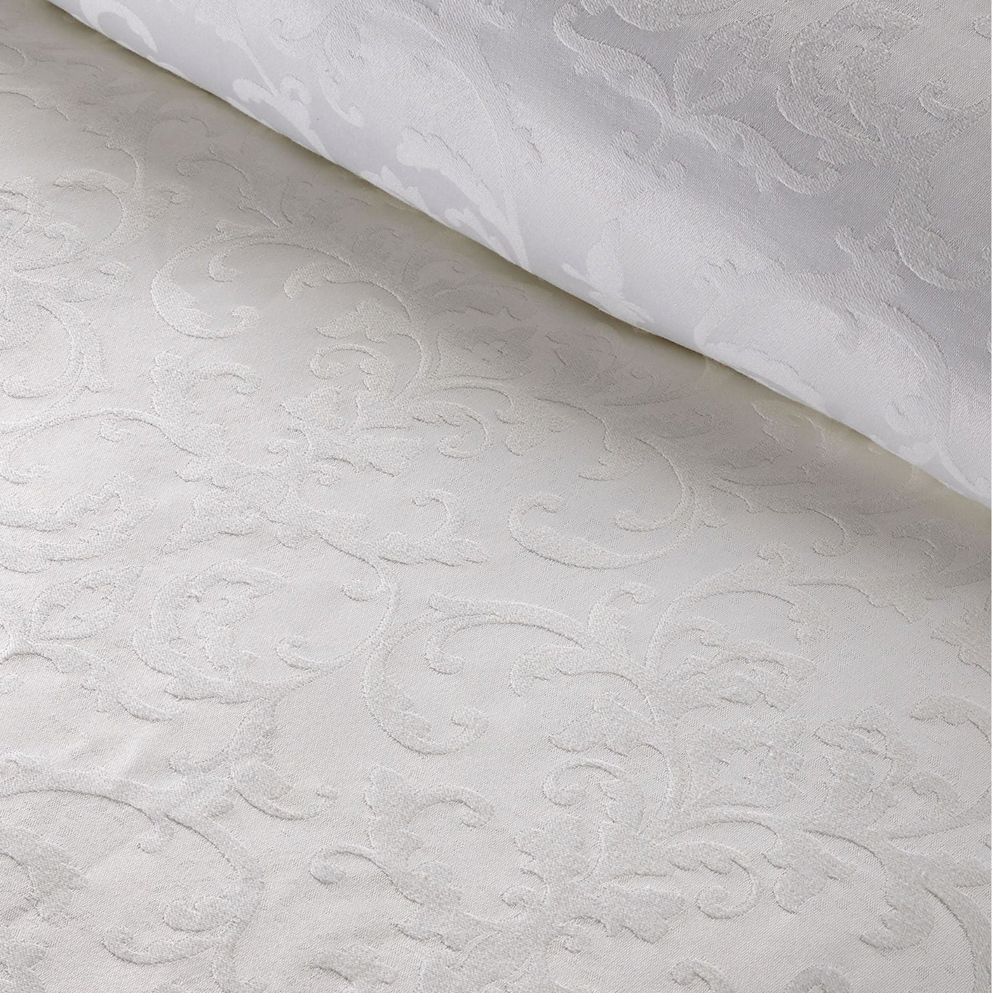 Christy "Venice" Jacquard Duvet Cover Sets in White