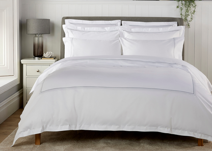 Christy "500TC Luxury Supima" Bed Linen with Duck Egg Triple Embroidery