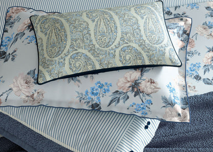 Bedeck of Belfast "Delphine" Duvet Cover and Oxford Pillowcase in Chambray Blue