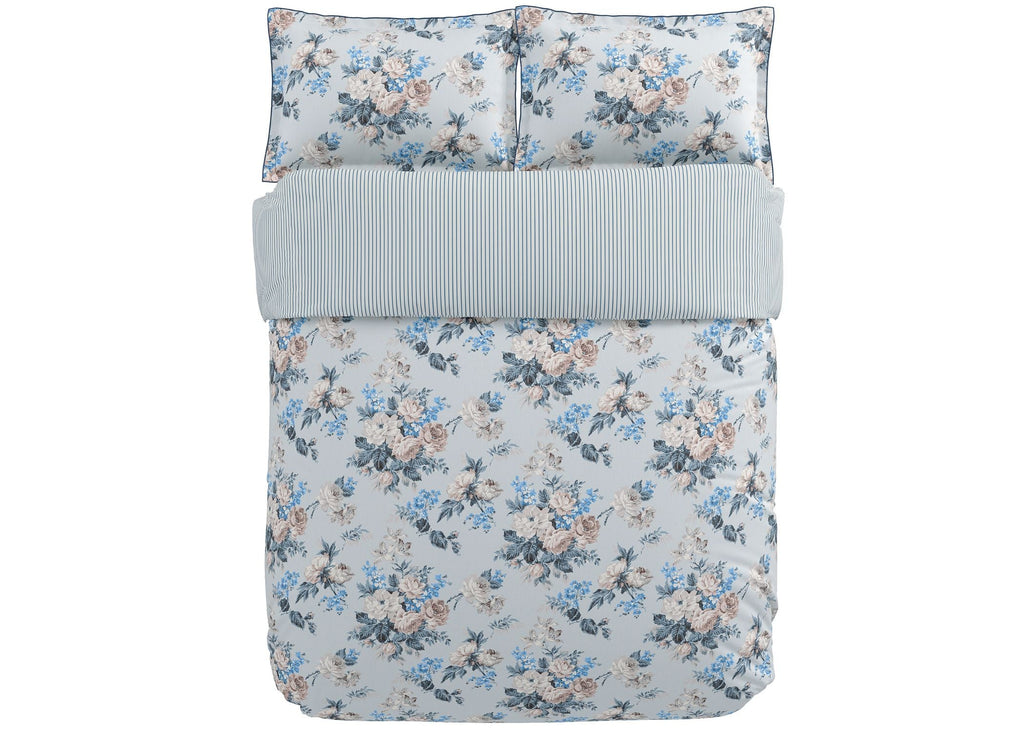 Bedeck of Belfast "Delphine" Duvet Cover and Oxford Pillowcase in Chambray Blue