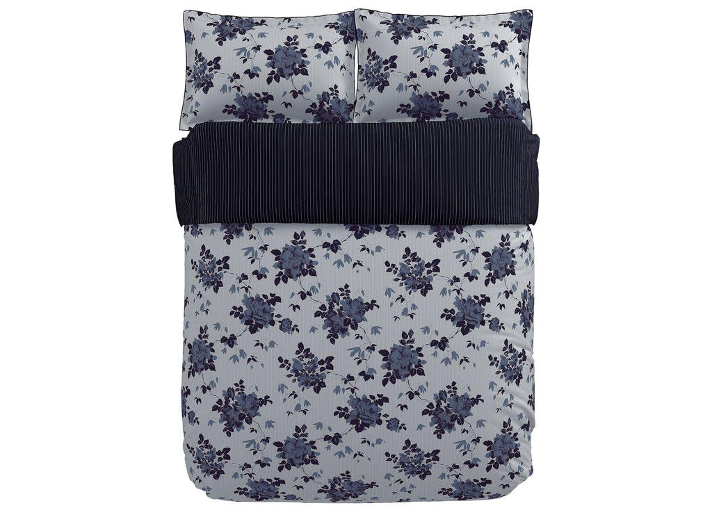 Bedeck of Belfast "Freya" Duvet Cover and Oxford Pillowcase in Indigo