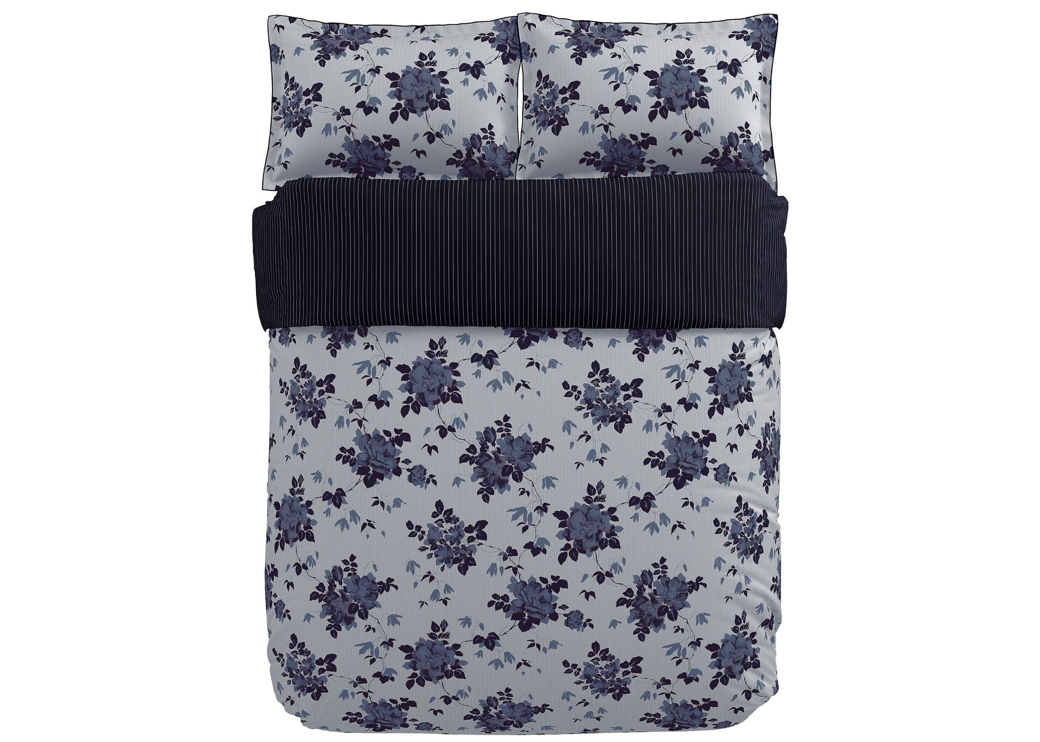 Bedeck of Belfast "Freya" Duvet Cover and Oxford Pillowcase in Indigo