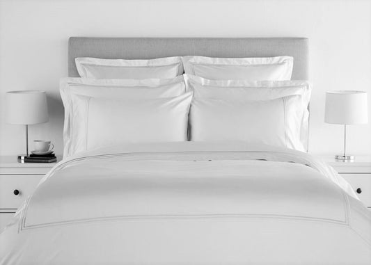 Christy "500TC Luxury Supima " Bed Linen with White Triple Embroidery