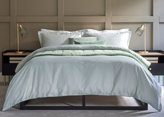 Christy "Hampton Geo" Duvet Cover Sets in Jade
