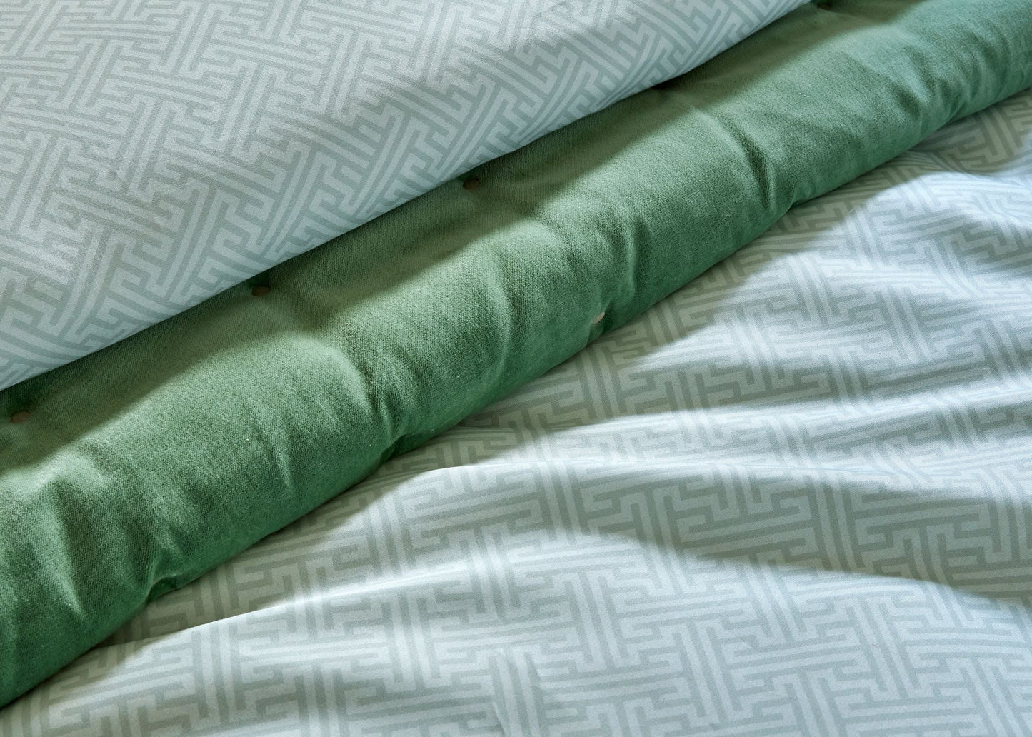 Christy "Hampton Geo" Duvet Cover Sets in Jade