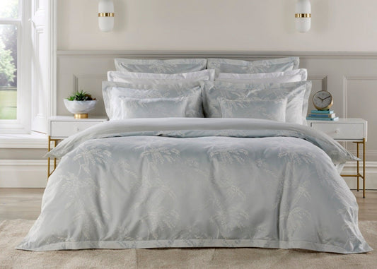 Christy "Holkham" Jacquard Duvet Cover Sets in Duck Egg