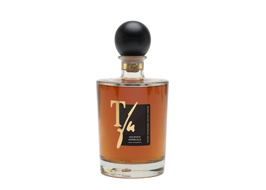 Teatro "Incenso Imperiale" Diffuser with Black Label Transparent Vase &  Bamboo Sticks (3000 ml)