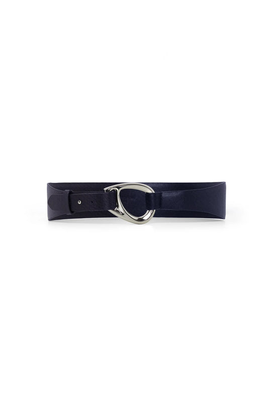 Jasper Conran "Bee" Leather Belt in Navy