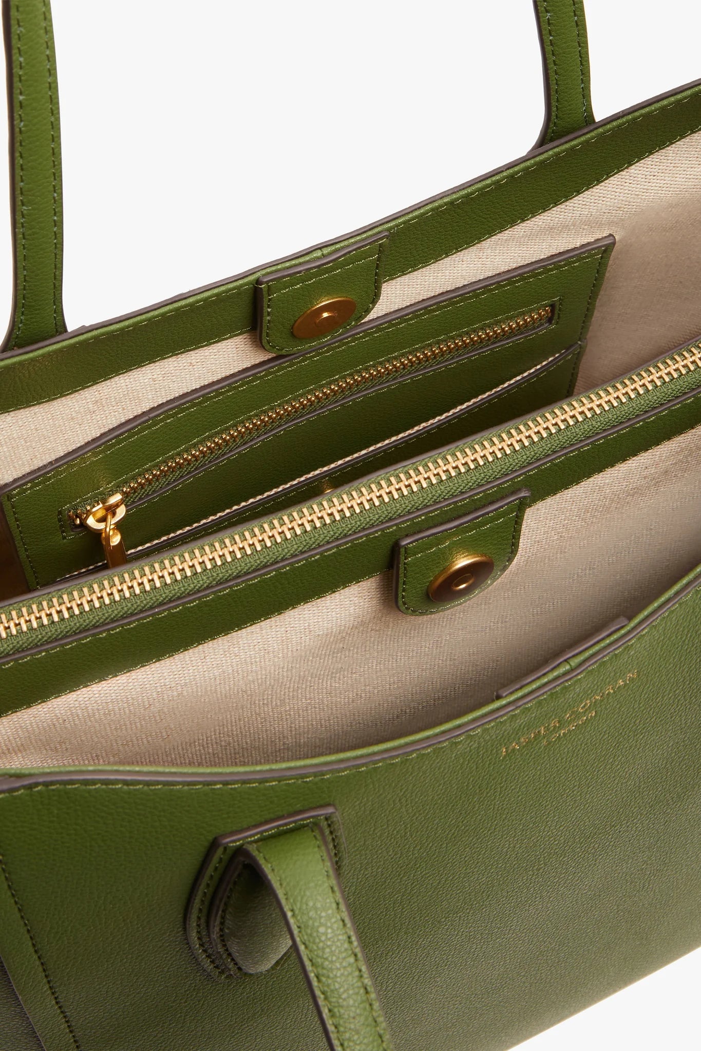 Jasper Conran "Bryn" Leather Tote Bag in Green