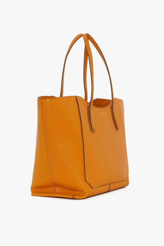 Jasper Conran "Bryn" Leather Tote Bag in Mustard