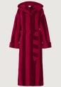 Jasper Conran "Stripe Hooded Robe" in Burgundy