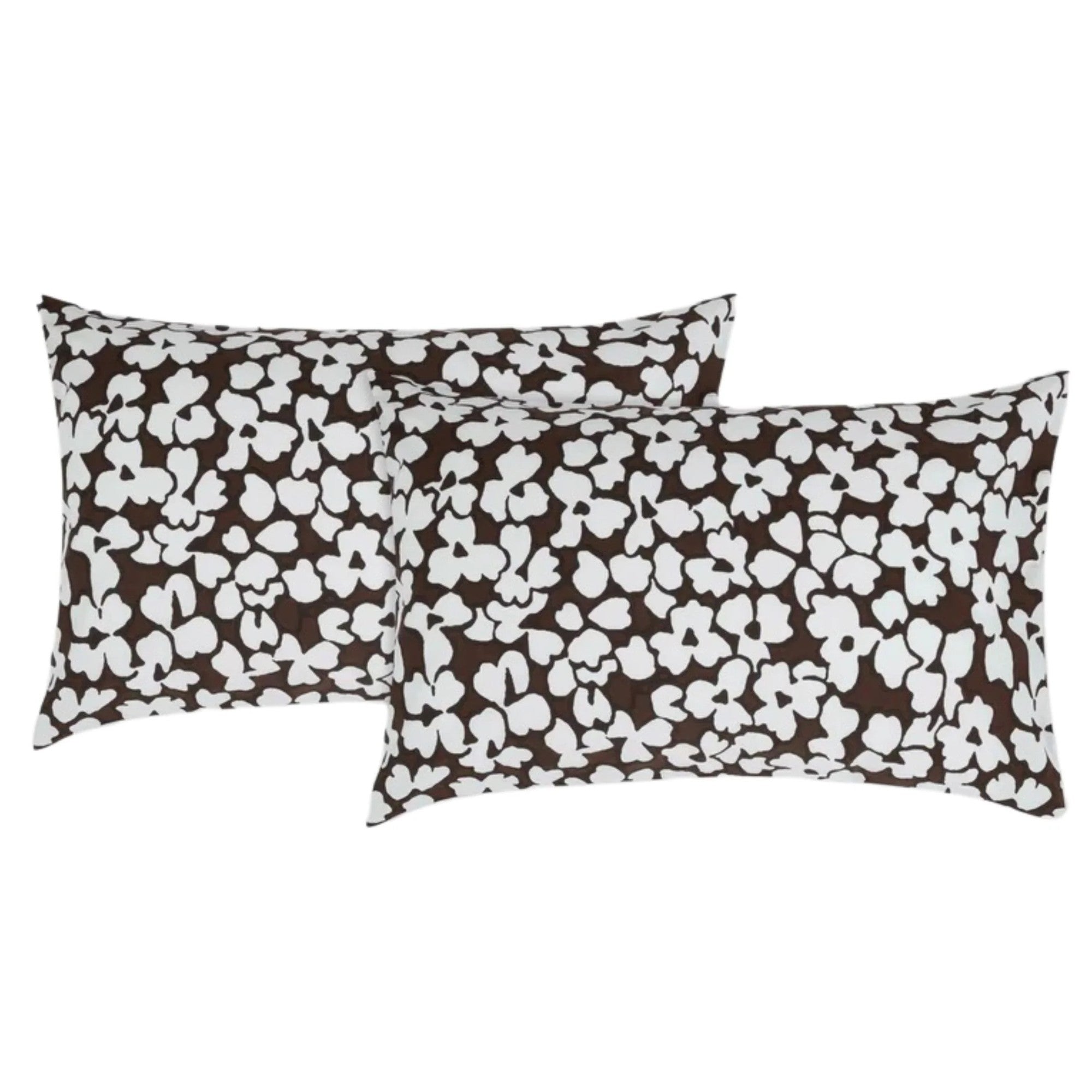 Jasper Conran "Abstract Floral Print" Duvet Cover Set in Chocolate