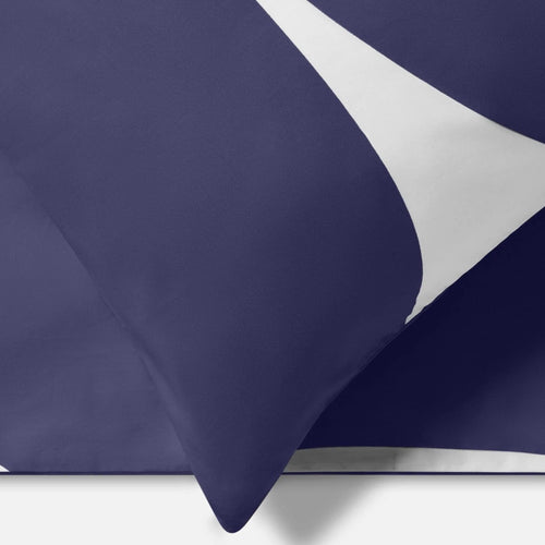 300 Thread Count Graphic Print Duvet Cover Set in Mid Blue