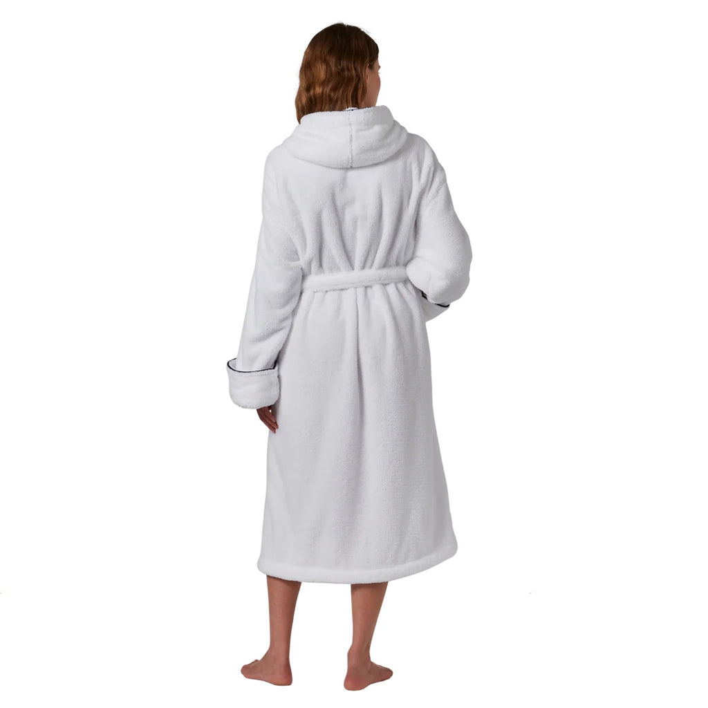 Jasper Conran "Microfibre" Bath Robe with Piping in White