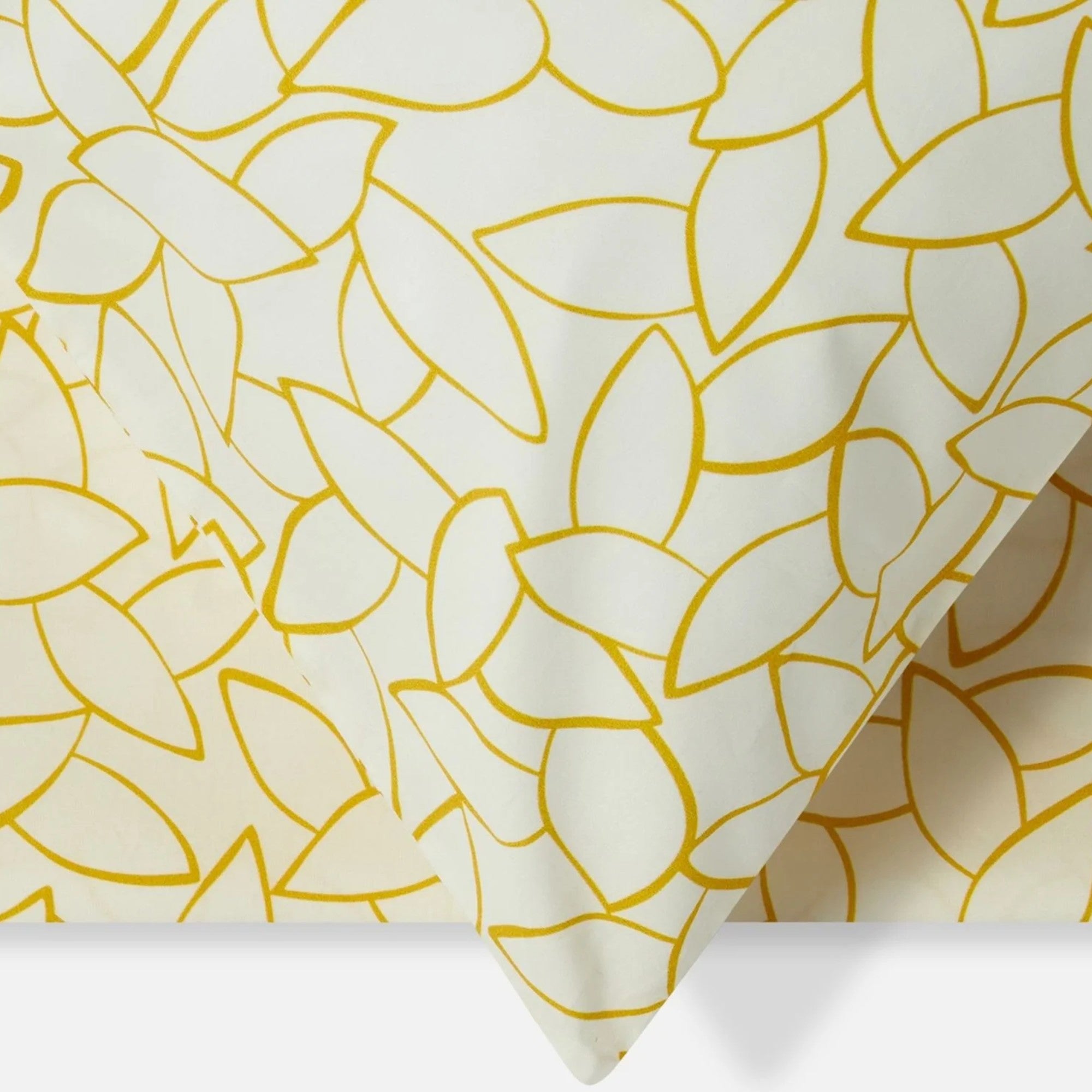 Jasper Conran "Mini Leaves" Duvet Cover Set in Bamboo (Yellow)