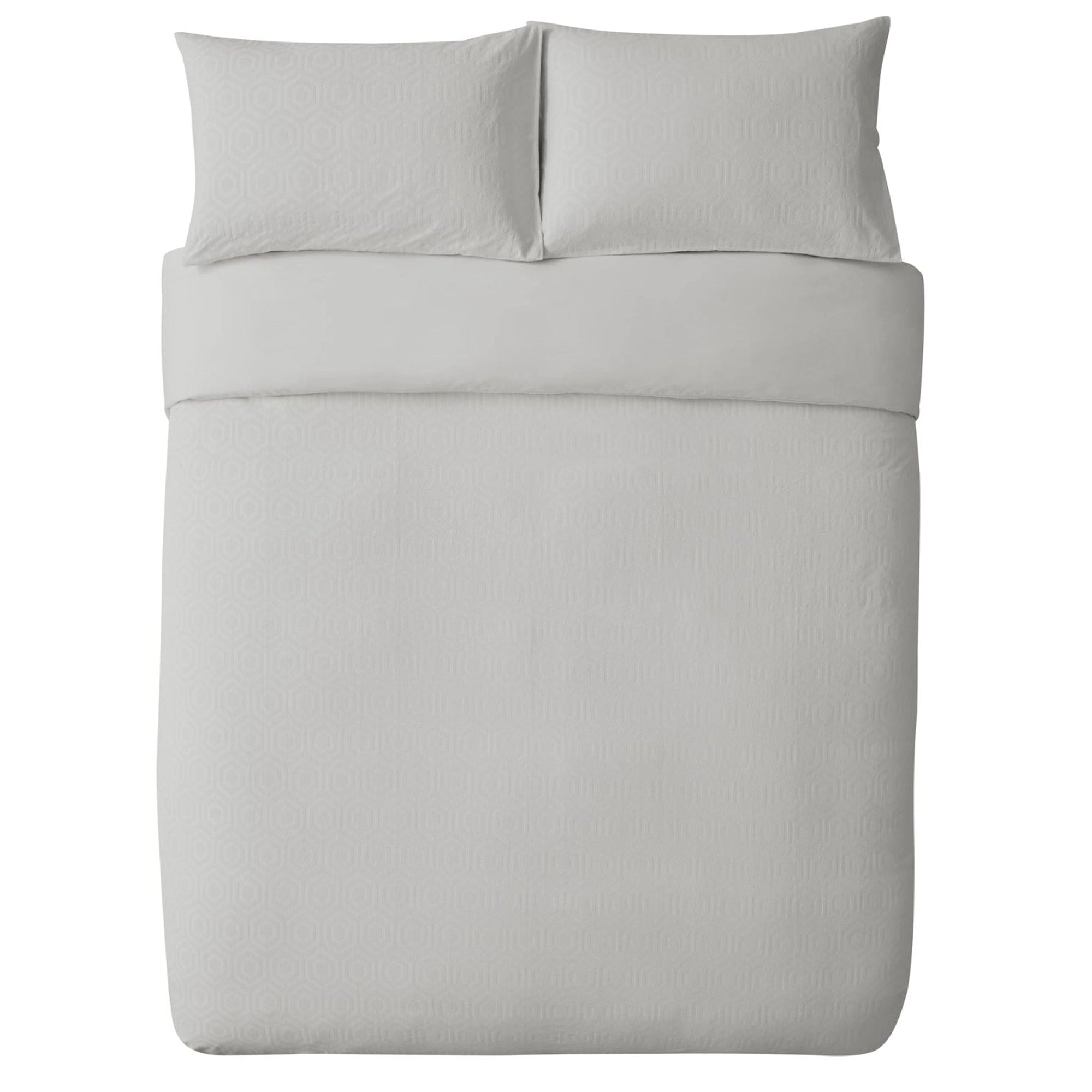 Hexagonal Duvet Cover Set in Lunar Rock