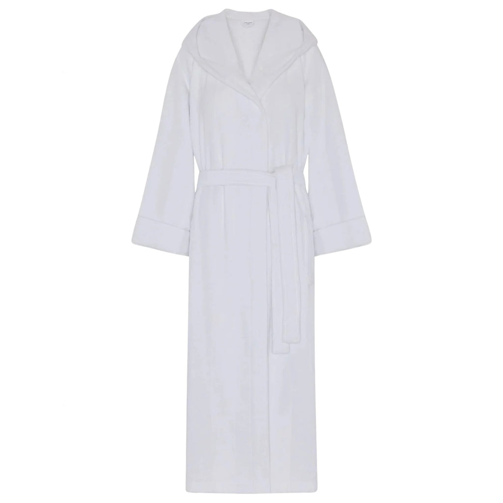 Jasper Conran "Stripe Hooded Robe" in White